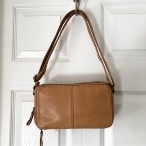 Fossil leather Yellow camera bag style convertible shoulder to crossbody purse